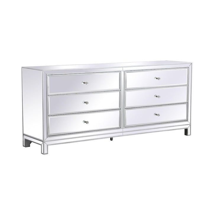 Elegant Decor Reflexion 72" Chests, Antique Silver