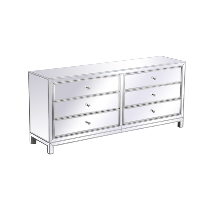 Elegant Decor Reflexion 72" Chests, Antique Silver