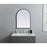 Elegant Decor Ayra Metal Frame Arch Mirror 22X30", Black