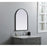 Elegant Decor Ayra Metal Frame Arch Mirror 22X30", Black