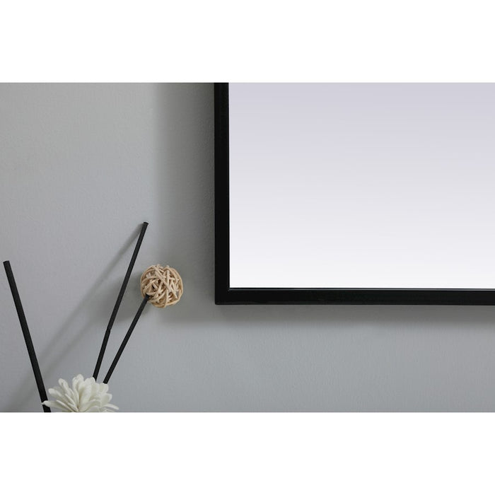Elegant Decor Ayra Metal Frame Arch Mirror 22X30", Black