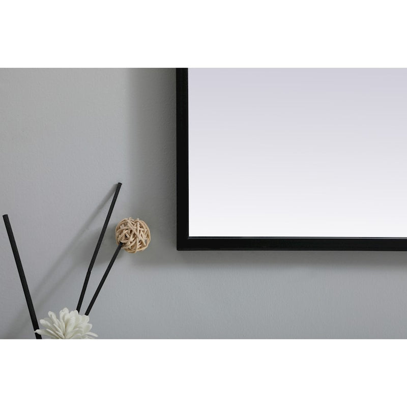 Elegant Decor Ayra Metal Frame Arch Mirror 22X30", Black
