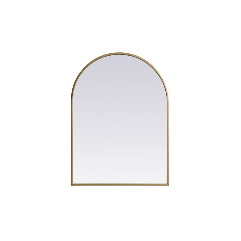 Elegant Decor Ayra Metal Frame Arch Mirror 22X30", Brass