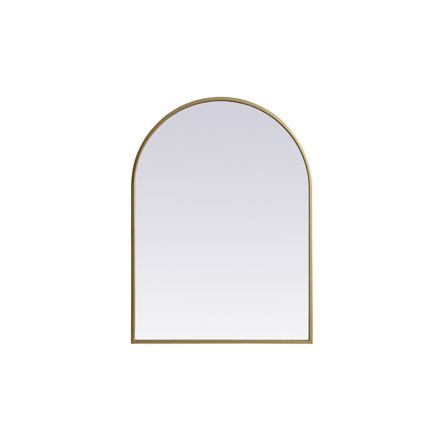 Elegant Decor Ayra Metal Frame Arch Mirror 22X30", Brass