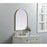 Elegant Decor Ayra Metal Frame Arch Mirror 22X30", Brass