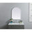 Elegant Decor Ayra Metal Frame Arch Mirror 22X30", Silver