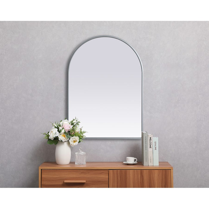 Elegant Decor Ayra Metal Frame Arch Mirror 22X30", Silver