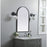 Elegant Decor Ayra Metal Frame Arch Mirror 22X36", Black