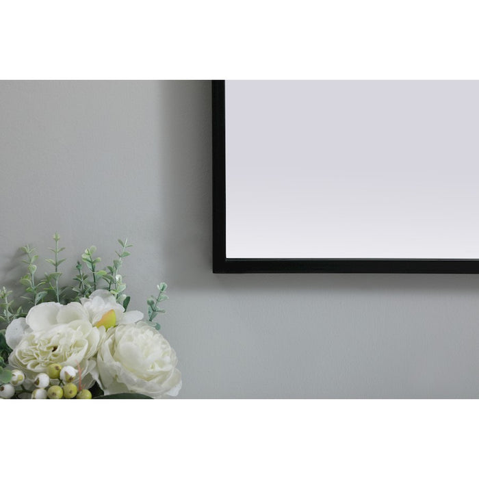 Elegant Decor Ayra Metal Frame Arch Mirror 22X36", Black