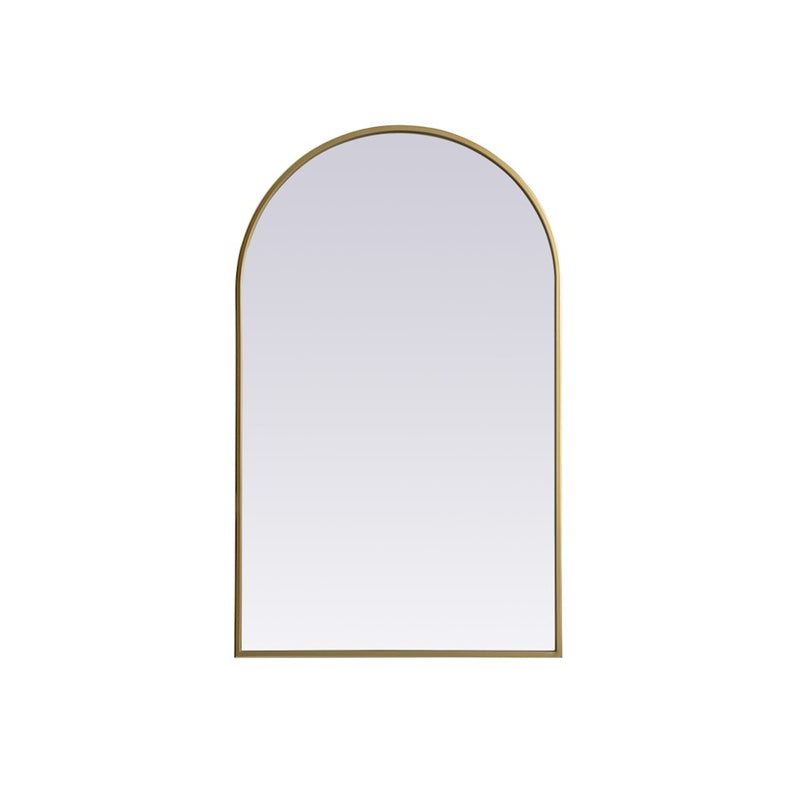 Elegant Decor Ayra Metal Frame Arch Mirror 22X36", Brass