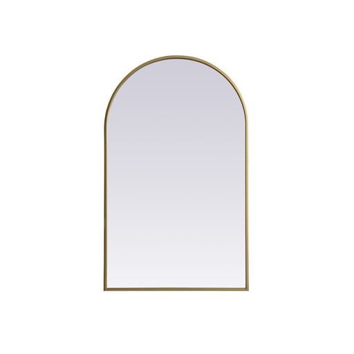 Elegant Decor Ayra Metal Frame Arch Mirror 22X36", Brass - MR1A2236BRS