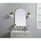 Elegant Decor Ayra Metal Frame Arch Mirror 22X36", Brass