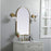Elegant Decor Ayra Metal Frame Arch Mirror 22X36", Brass