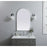 Elegant Decor Ayra Metal Frame Arch Mirror 22X36", Silver