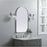 Elegant Decor Ayra Metal Frame Arch Mirror 22X36", Silver