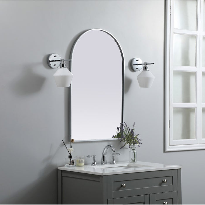 Elegant Decor Ayra Metal Frame Arch Mirror 22X36", Silver