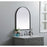 Elegant Decor Ayra Metal Frame Arch Mirror 24X30", Black
