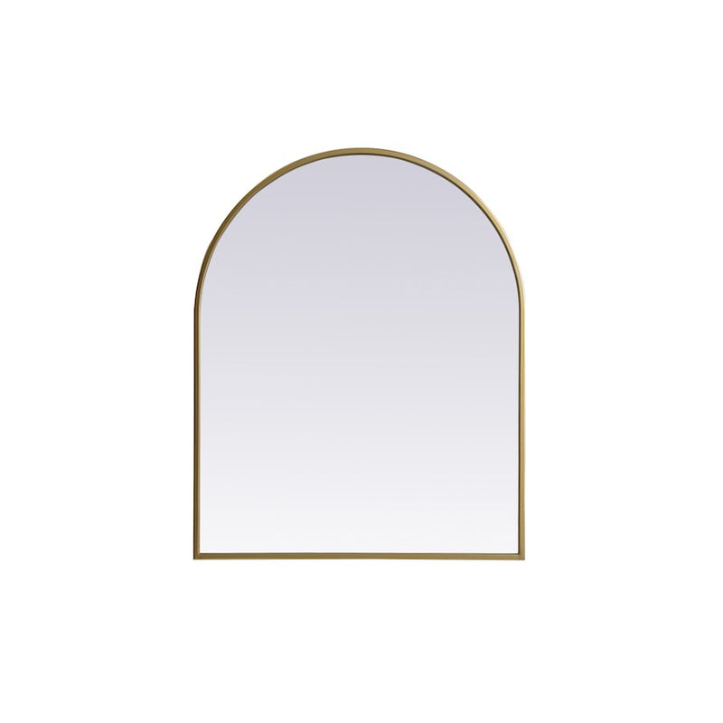 Elegant Decor Ayra Metal Frame Arch Mirror 24X30", Brass