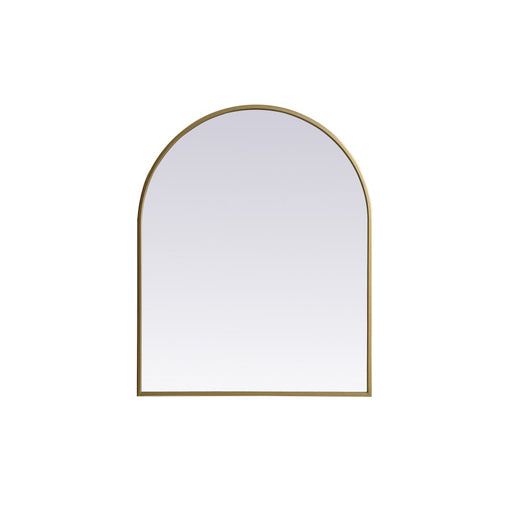Elegant Decor Ayra Metal Frame Arch Mirror 24X30", Brass - MR1A2430BRS
