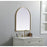 Elegant Decor Ayra Metal Frame Arch Mirror 24X30", Brass