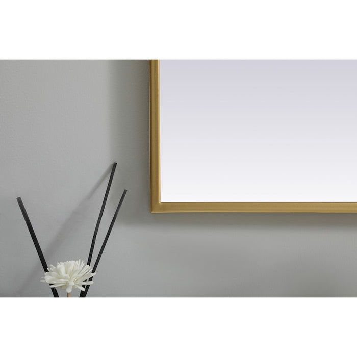 Elegant Decor Ayra Metal Frame Arch Mirror 24X30", Brass