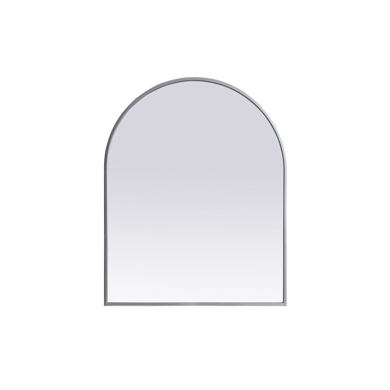 Elegant Decor Ayra Metal Frame Arch Mirror 24X30", Silver