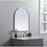 Elegant Decor Ayra Metal Frame Arch Mirror 24X30", Silver
