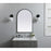 Elegant Decor Ayra Metal Frame Arch Mirror 24X36", Black