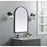 Elegant Decor Ayra Metal Frame Arch Mirror 24X36", Black