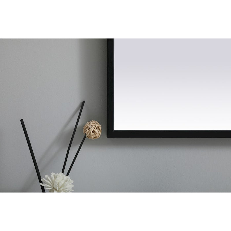 Elegant Decor Ayra Metal Frame Arch Mirror 24X36", Black