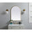 Elegant Decor Ayra Metal Frame Arch Mirror 24X36", Brass