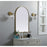 Elegant Decor Ayra Metal Frame Arch Mirror 24X36", Brass