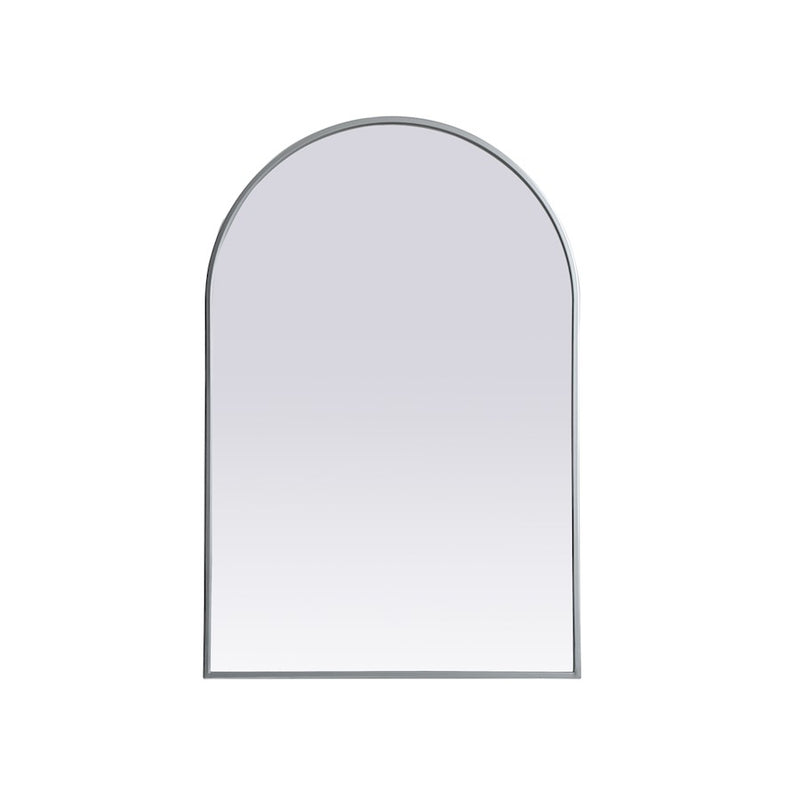 Elegant Decor Ayra Metal Frame Arch Mirror 24X36", Silver