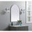 Elegant Decor Ayra Metal Frame Arch Mirror 24X36", Silver