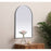 Elegant Decor Ayra Metal Frame Arch Mirror 24X36", Silver