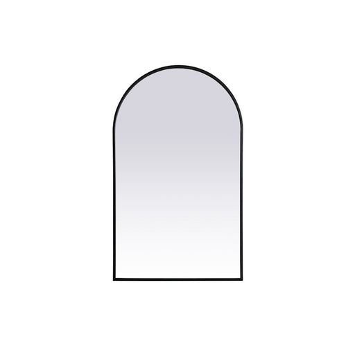 Elegant Decor Ayra Metal Frame Arch Mirror 24X40", Black - MR1A2440BLK