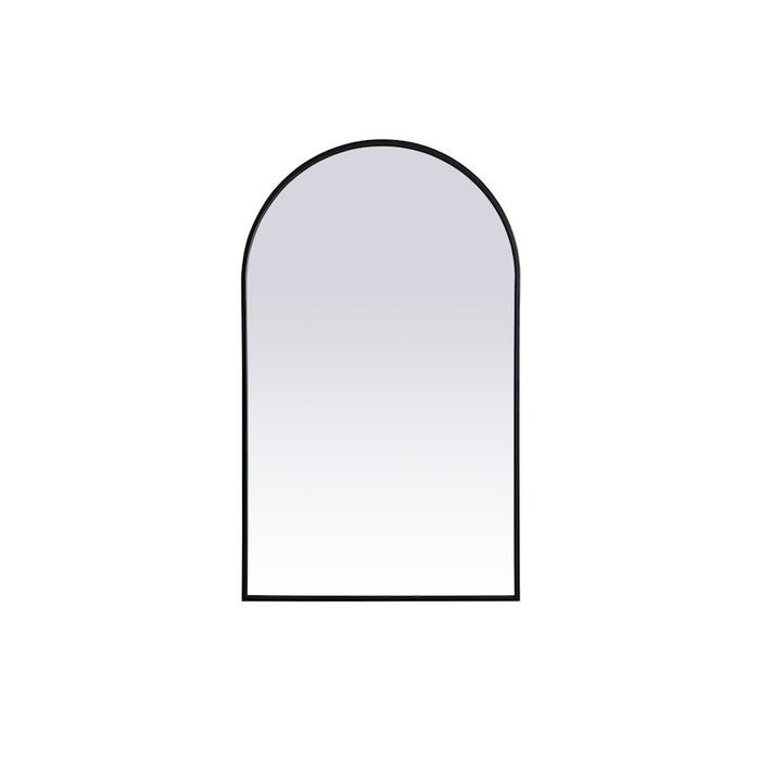 Elegant Decor Ayra Metal Frame Arch Mirror 24X40", Black - MR1A2440BLK