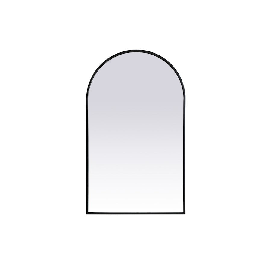 Elegant Decor Ayra Metal Frame Arch Mirror 24X40", Black - MR1A2440BLK