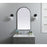 Elegant Decor Ayra Metal Frame Arch Mirror 24X40", Black
