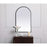 Elegant Decor Ayra Metal Frame Arch Mirror 24X40", Black