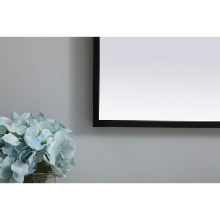 Elegant Decor Ayra Metal Frame Arch Mirror 24X40", Black