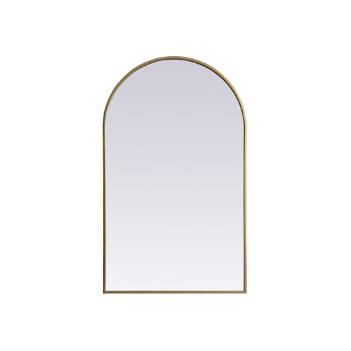 Elegant Decor Ayra Metal Frame Arch Mirror 24X40", Brass - MR1A2440BRS