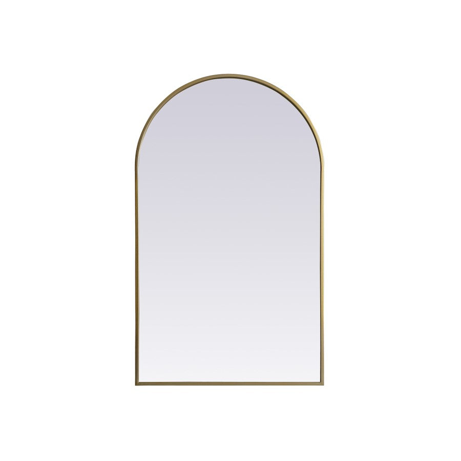 Elegant Decor Ayra Metal Frame Arch Mirror 24X40", Brass