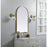 Elegant Decor Ayra Metal Frame Arch Mirror 24X40", Brass