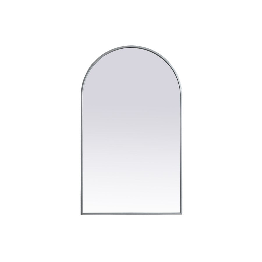 Elegant Decor Ayra Metal Frame Arch Mirror 24X40", Silver