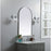 Elegant Decor Ayra Metal Frame Arch Mirror 24X40", Silver