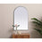 Elegant Decor Ayra Metal Frame Arch Mirror 24X40", Silver