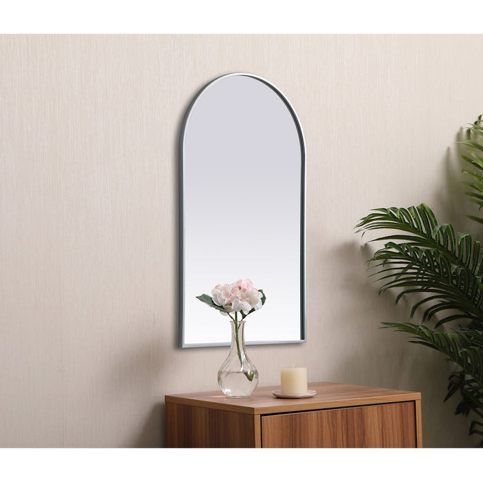 Elegant Decor Ayra Metal Frame Arch Mirror 24X40", Silver
