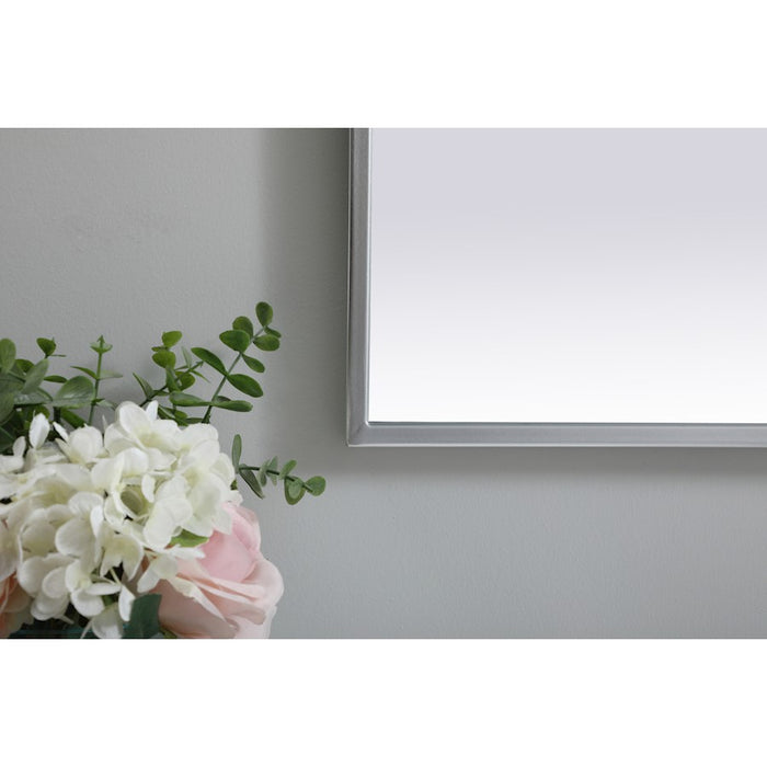 Elegant Decor Ayra Metal Frame Arch Mirror 24X40", Silver