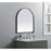 Elegant Decor Ayra Metal Frame Arch Mirror 27X30", Black